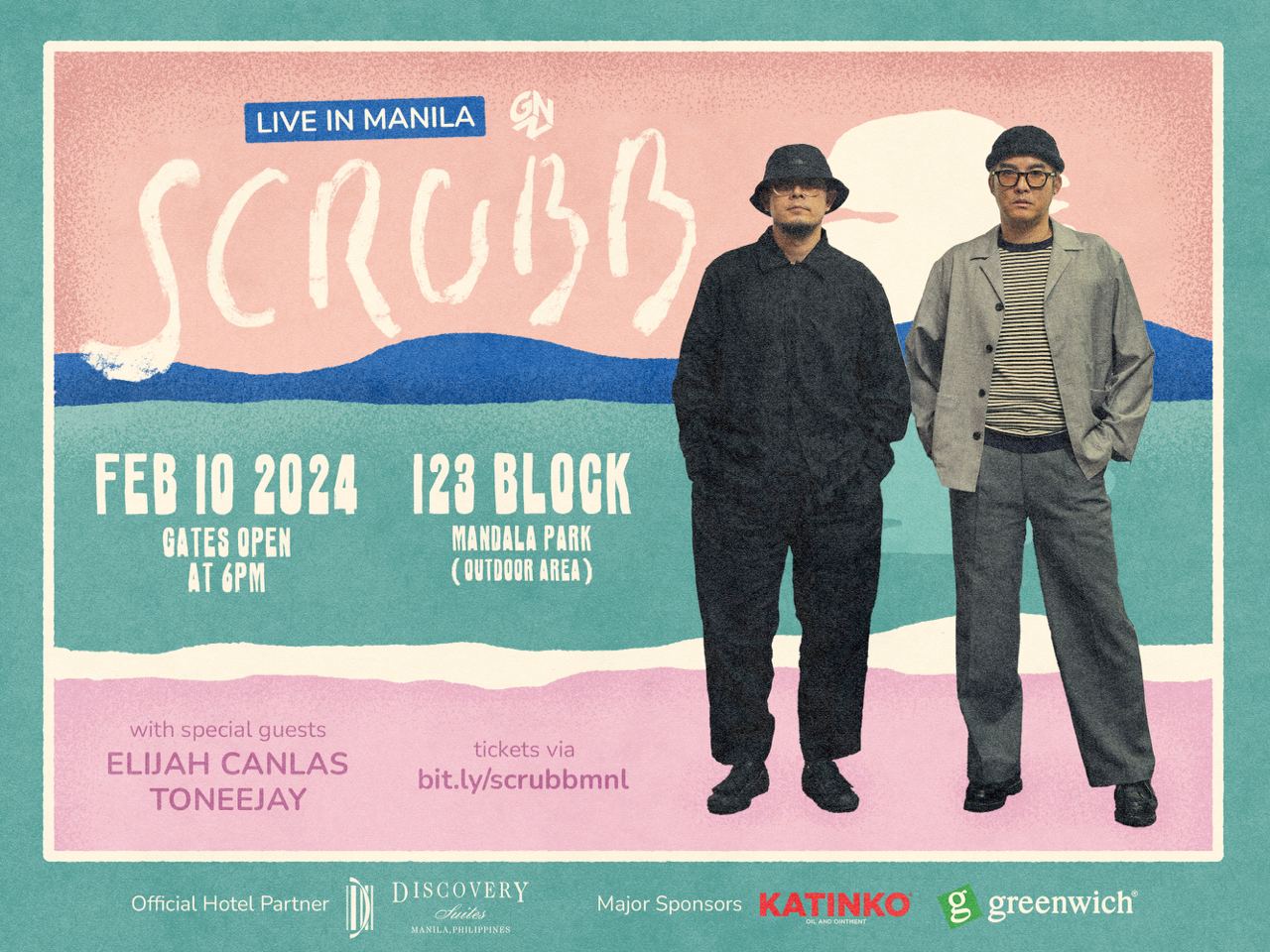 SCRUBB: Live in Manila, Happening on February 10